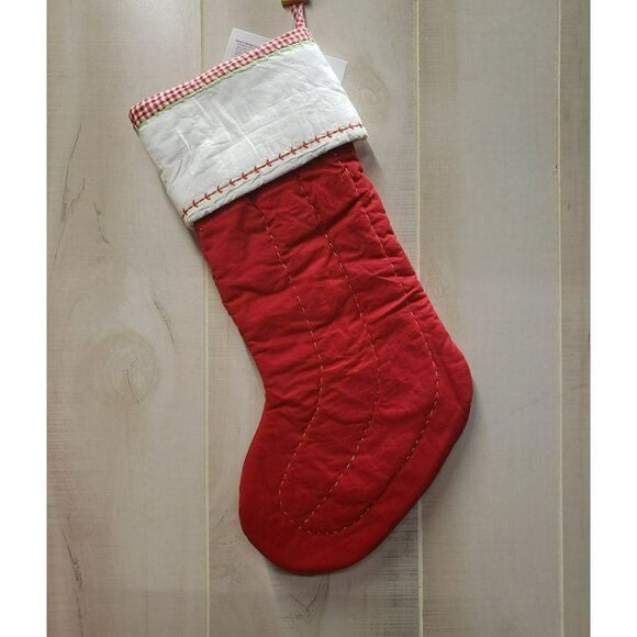 Pottery Barn Kids Holiday Light-Up Quilted Christmas Stocking MARIO Monogram - Picture 7 of 10